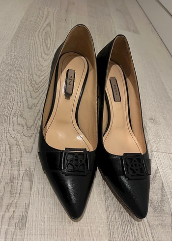 Klasik Siyah Stiletto Tokalı Kadın Ayakkabı-39 numara-DESA - Görsel 3