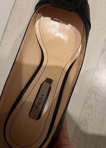 Klasik Siyah Stiletto Tokalı Kadın Ayakkabı-39 numara-DESA - Görsel 10