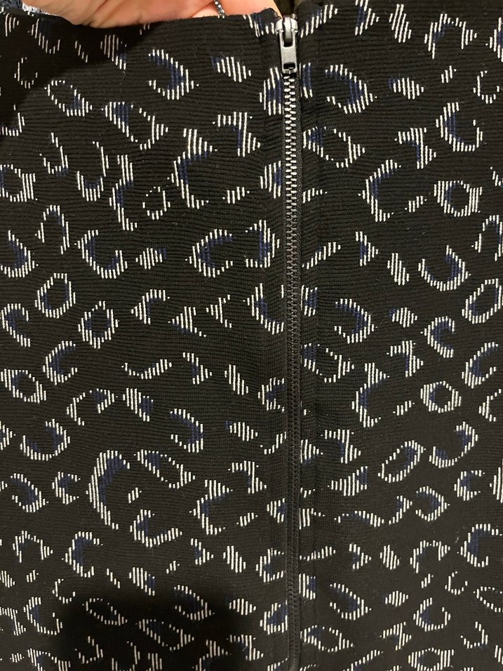 Koyu Gri Yılan Desenli Mini Etek - Görsel 2