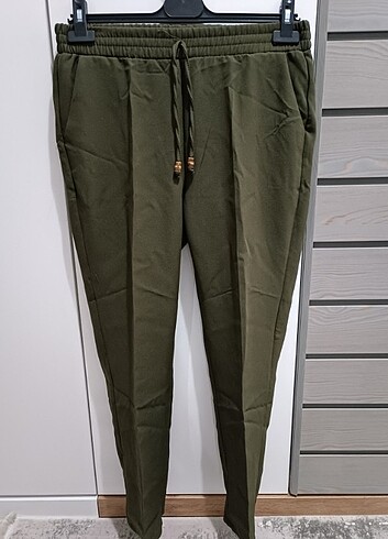 Haki yeşil pantolon kumaş