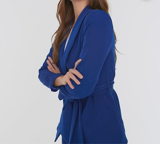 Trendyol & Milla İndigo astarlı blazer ceket