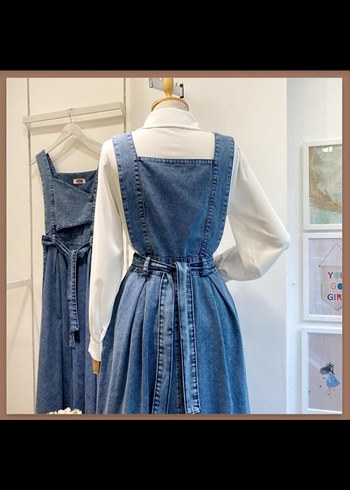 Diğer Kadın Lacivert Denim Uzun Elbise
