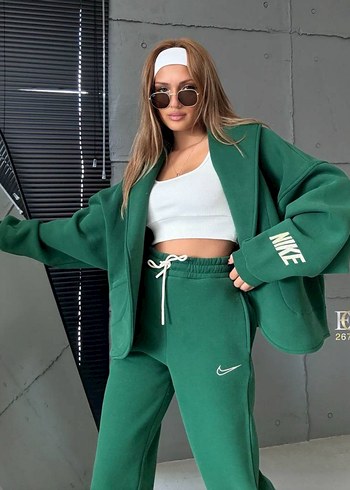 xl Beden Kadın Yeşil Oversize Eşofman Takımı Nike