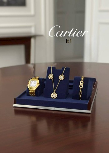 Beden beyaz Renk Beyaz Cartier Kadın Saat ve Takı Seti