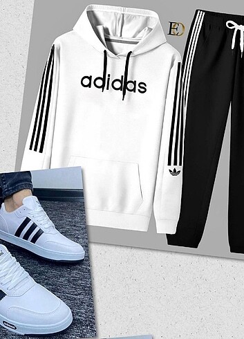 WINTER SEASON   NEW MODEL   ADİDAS   3_THREAD   2 PIECE  SET   S - Görsel 3