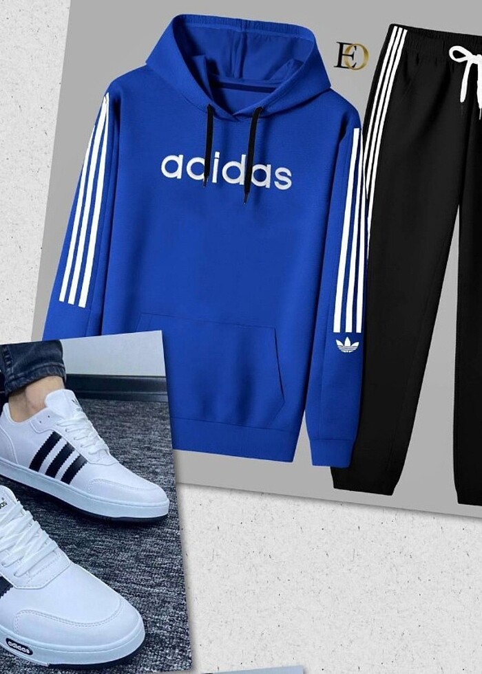 WINTER SEASON   NEW MODEL   ADİDAS   3_THREAD   2 PIECE  SET   S - Görsel 4