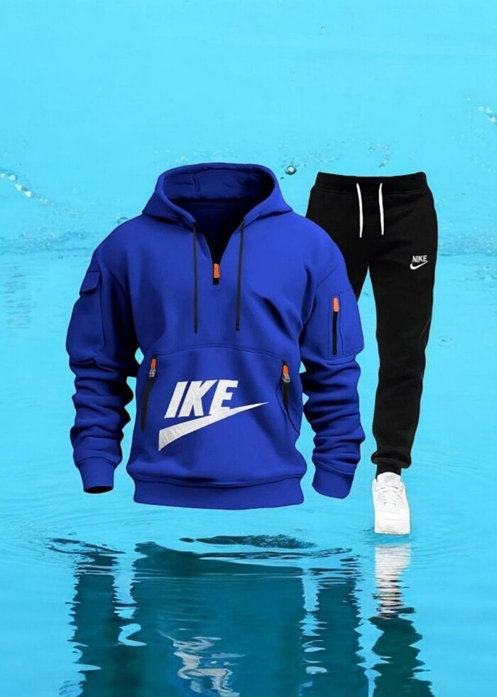 NİKE  NEW MODEL   ITHAL KALITE  EŞOFMAN TAKIMI   2 IPLIK   SLIMF - Görsel 2