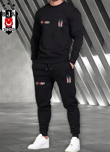 Taraftar Kombin
2 İplik Penye 
Özel Tasarım Baskı
Slimfit Kesim  - Görsel 3