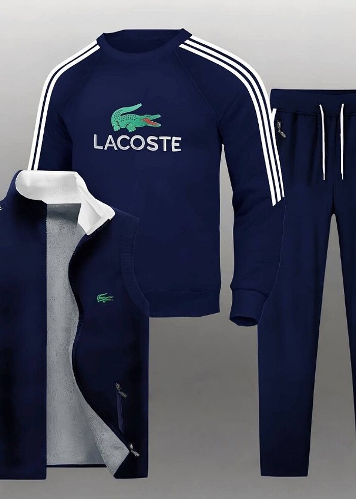 WINTER  SEASON   NEW  MODEL   LACOSTE   FABRİC 3 İPLİK COTTON    - Görsel 4