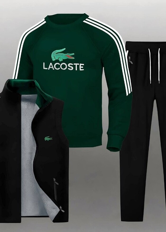 WINTER  SEASON   NEW  MODEL   LACOSTE   FABRİC 3 İPLİK COTTON    - Görsel 5