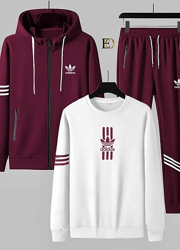 WİNTER   SEASON   NEW  MODEL   ADİDAS   SCUBA   FABRİC  3 LÜ SET - Görsel 12