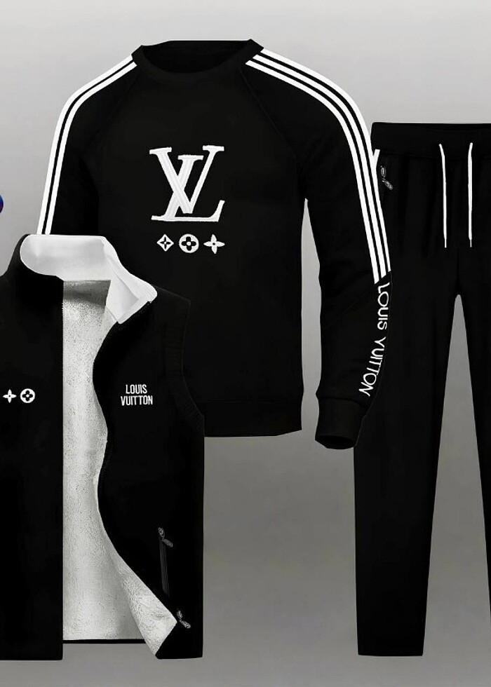 WİNTER SEASON NEW MODEL LOUIS VUİTTON FABRİC 3  İPLİK   COTTON   - Görsel 3