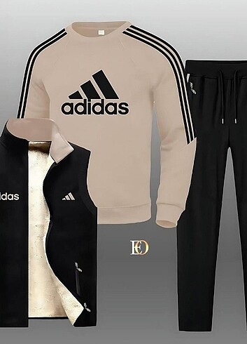 WİNTER SEASON NEW MODEL ADIDAS 2_THREAD   COTTON  FABRİC 3 LÜ SE - Görsel 6