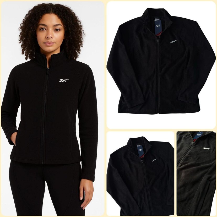 Fermuarlı Siyah Uzun Kollu Atletik Ceket - Görsel 3