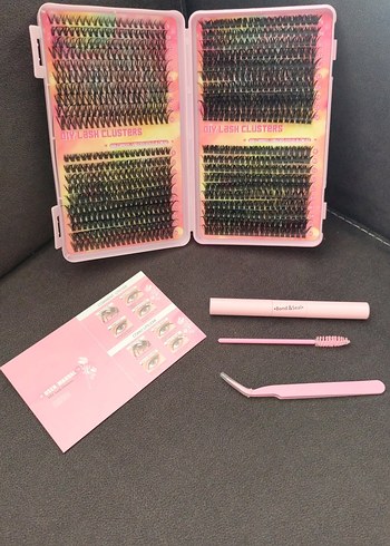 Pastel Pembe Takma Kirpik Seti