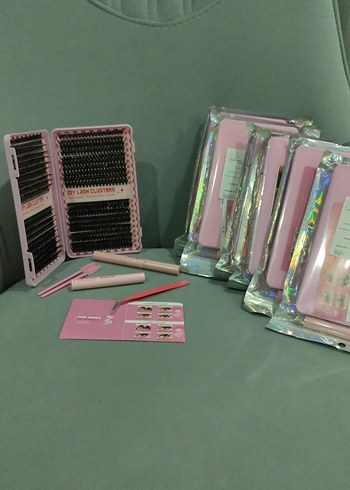 Pembe Pastel Takma Kirpik Seti