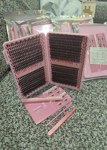 Pembe Renkli Takma Kirpik Seti - Görsel 2