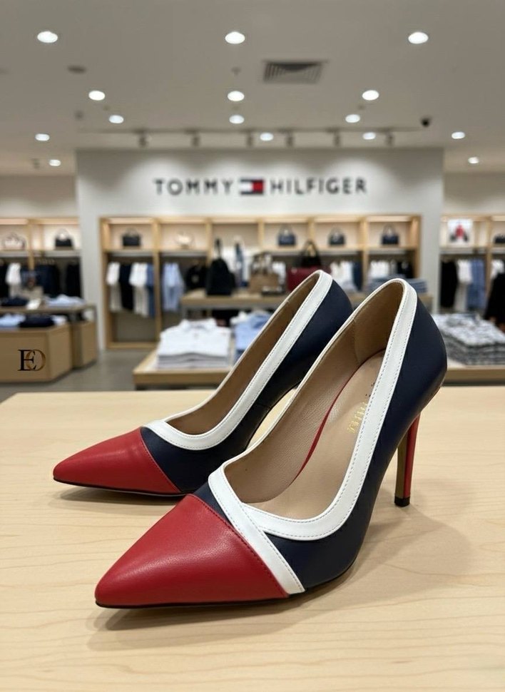 Renkli Stiletto Topuklu Kadın Ayakkabı - Görsel 4