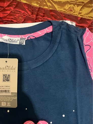 11-12 Yaş Beden çeşitli Renk Kız pijama takım