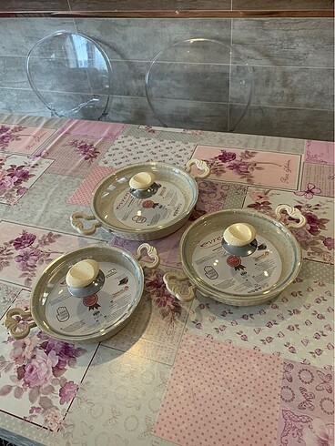  Beden 3 döküm sahan set. 18,20,22 cm