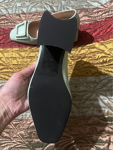 36 Beden Deri ayakkabı . Mint yeşili renkte