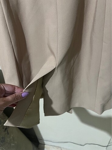 s Beden camel Renk Massimo Dutti ceket elbise