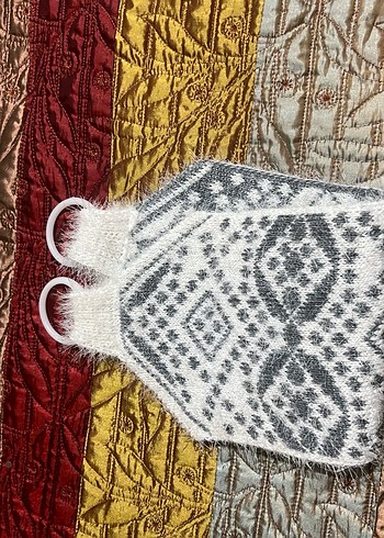 Nakışlı Çok Renkli Gri Lif - Görsel 4