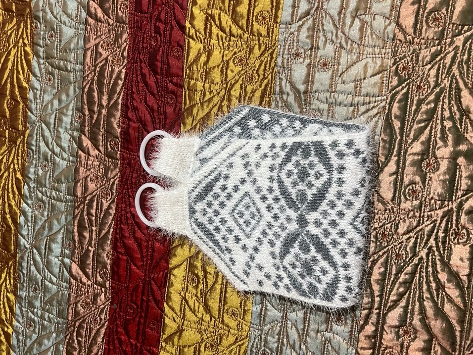 Nakışlı Çok Renkli Gri Lif - Görsel 4