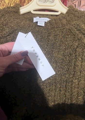 Kadın Haki Örgü Salaş Kazak - Görsel 5