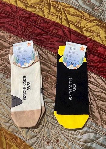 Kız Çocuk Baskılı Pamuklu Çoraplar - Görsel 2