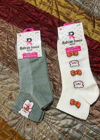 2 adet Kız Çocukları için Baskılı Çoraplar - Görsel 2