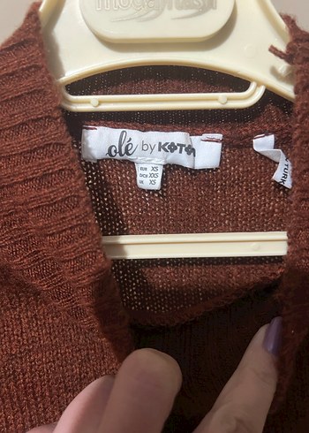 Kahverengi Triko  koton Kadın Kazak - Görsel 2