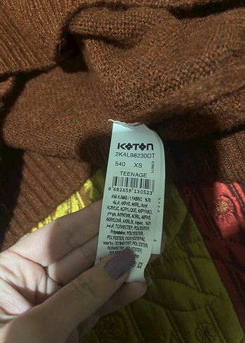 Kahverengi Triko  koton Kadın Kazak - Görsel 4