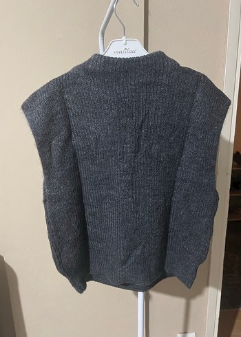 Kadın Gri Boğazlı Örgü Süveter - Görsel 8