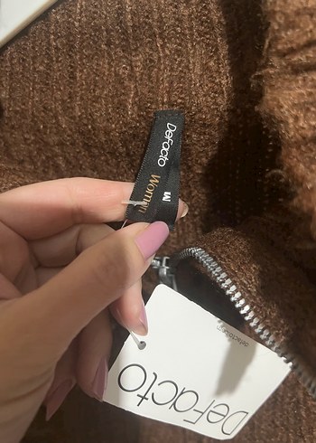 DeFacto Kadın Kahverengi Yarım Fermuarlı Kazak - Görsel 7