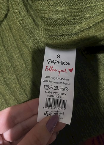 Salaş Örgü Yeşil Kadın Hırka. Bol kesim . M bedenede olur - Görsel 5