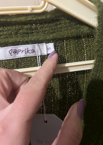 Salaş Örgü Yeşil Kadın Hırka. Bol kesim . M bedenede olur - Görsel 2