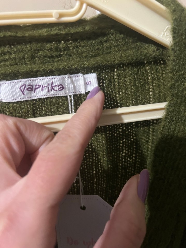 Salaş Örgü Yeşil Kadın Hırka. Bol kesim . M bedenede olur - Görsel 2