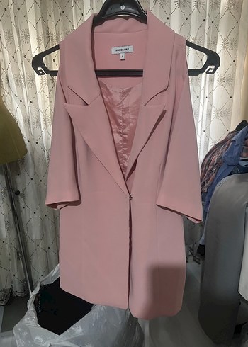 Vakkorama Pudra Pembe Kruvaze Ceket