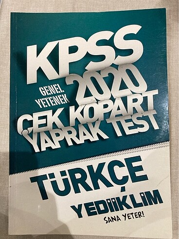 YEDİ İKLİM KPSS TÜRKÇE GENEL YETENEK ÇEK KOPART TEST