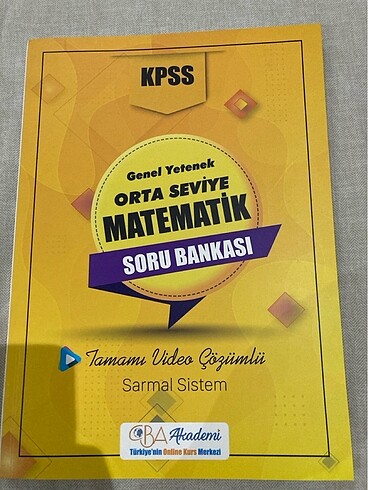 CBA AKADEMİ KPSS ORTA SEVİYE MATEMATİK SORU BANKASI