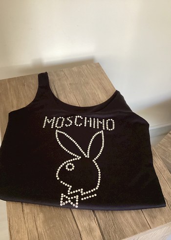 Diğer Moschino Baskılı Siyah V Yaka Body