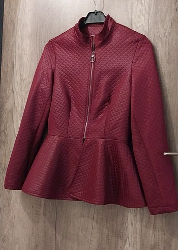 KADIN DERİ GÖRÜNÜMLÜ CEKET - Görsel 3