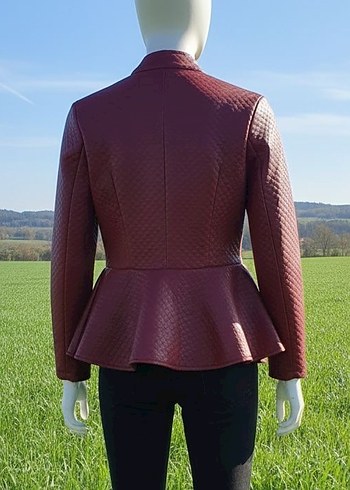 KADIN DERİ GÖRÜNÜMLÜ CEKET - Görsel 2