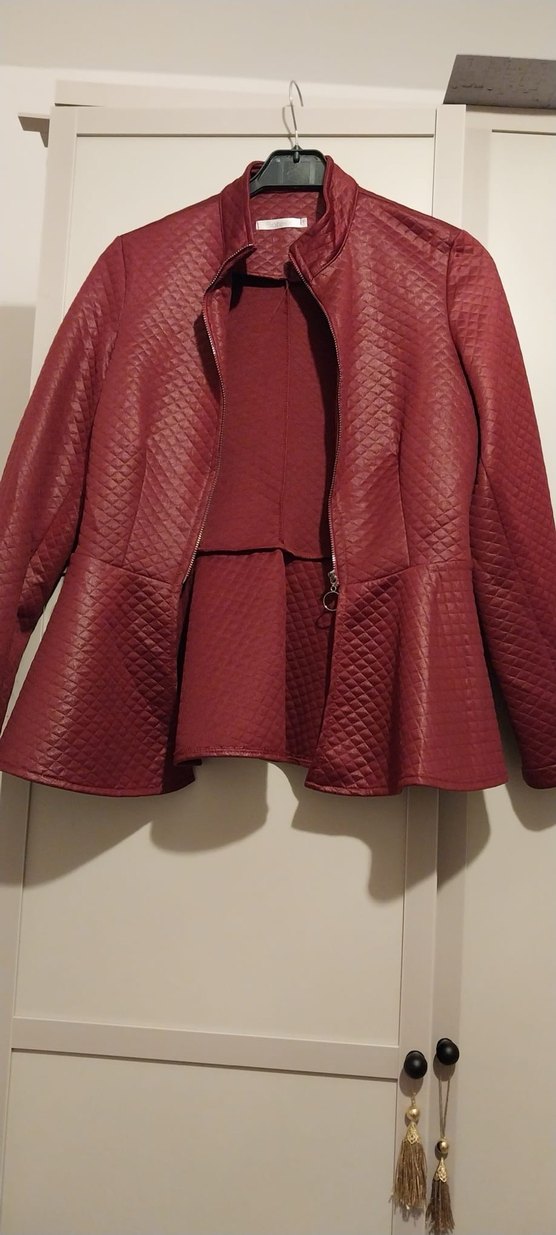 KADIN DERİ GÖRÜNÜMLÜ CEKET - Görsel 5