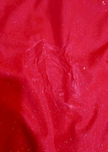 Kırmızı Uzun V Yaka Abiye Elbise - Görsel 3