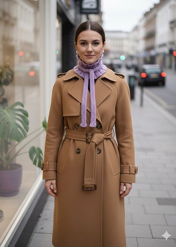 Bohem Mor Örgü Kadın Bere - Görsel 6