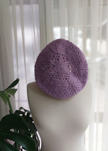 Bohem Mor Örgü Kadın Bere - Görsel 7