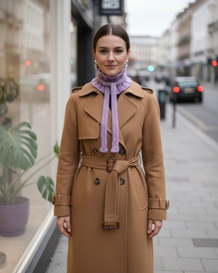 Bohem Mor Örgü Kadın Bere - Görsel 5