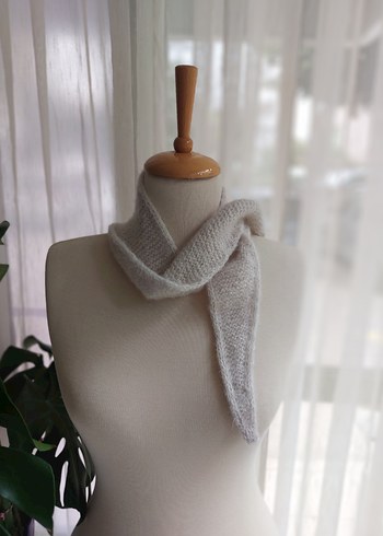 Örgü Bohem Mor Kadın Şal - Görsel 4